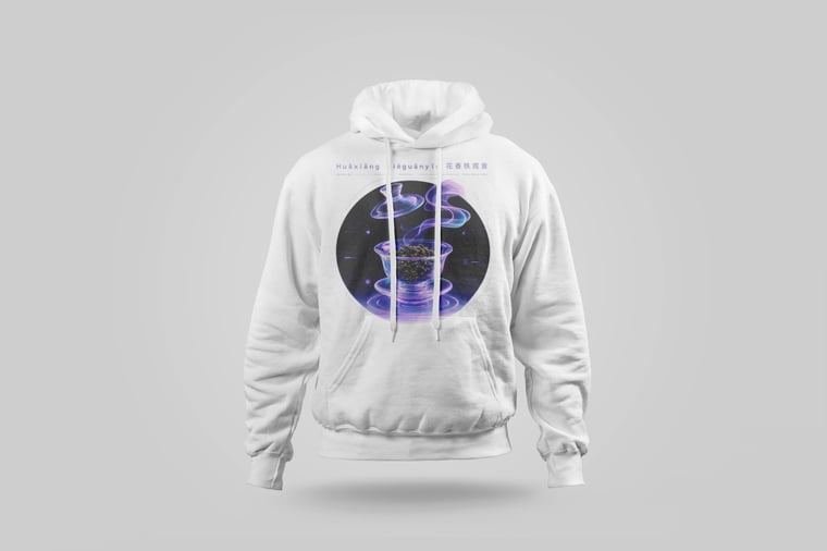 Hoodie — Floral Tie Guan Yin